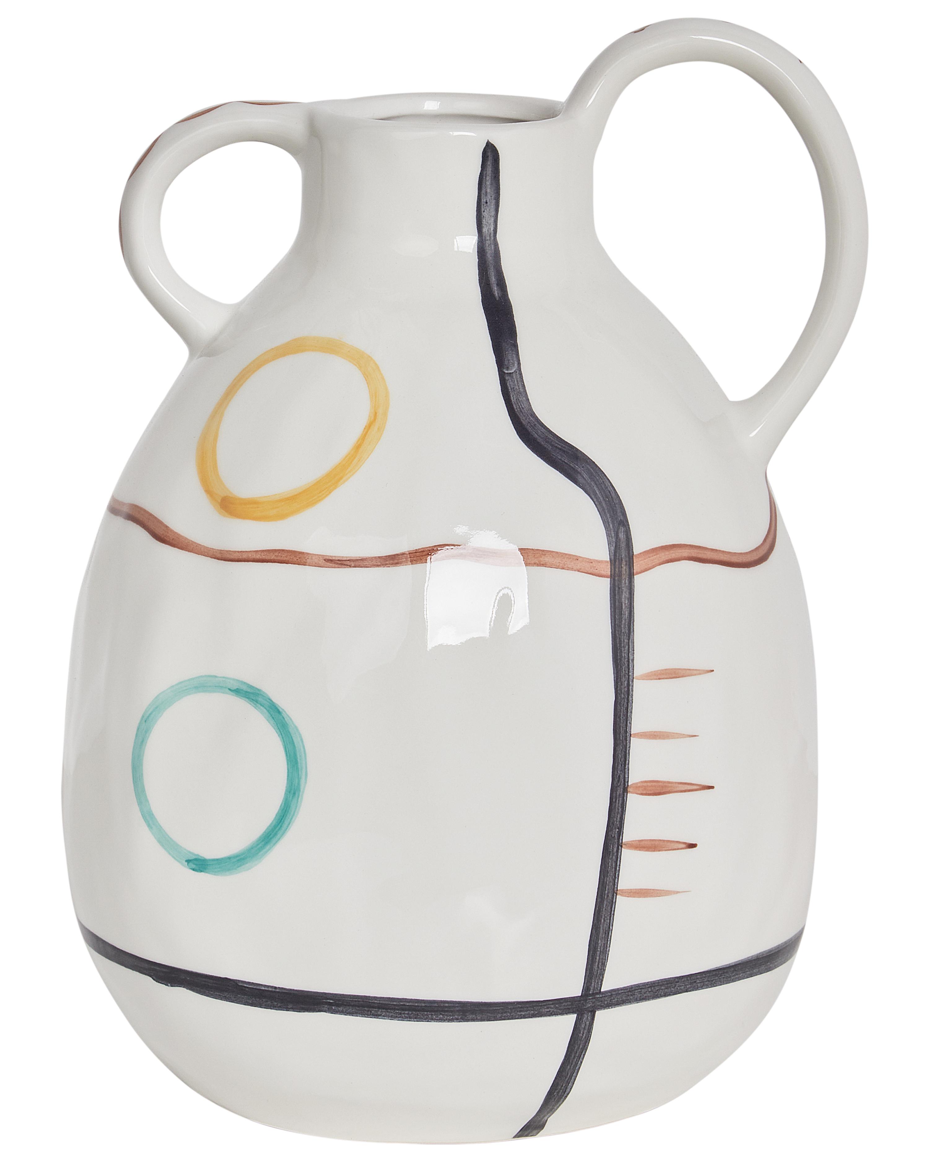 Flower Vase DORY Stoneware 28 cm White