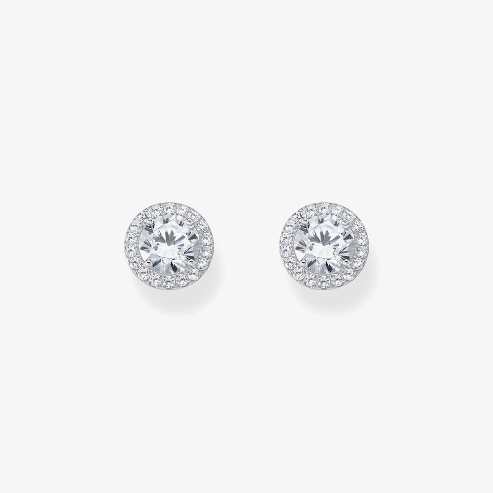 THOMAS SABO Sterling Silver Halo Stud Earrings H2304-051-14