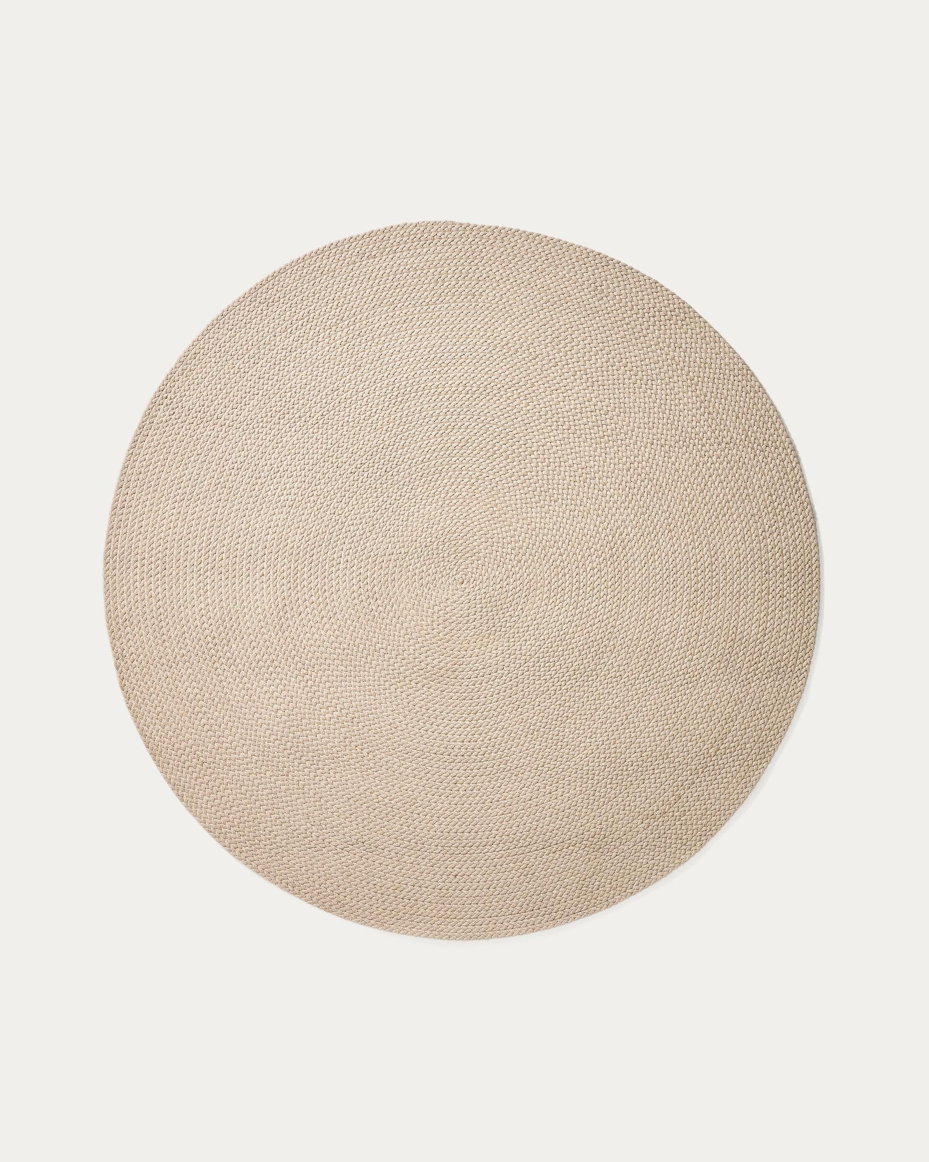 Despas ecru synthetic fibre rug Ø150cm