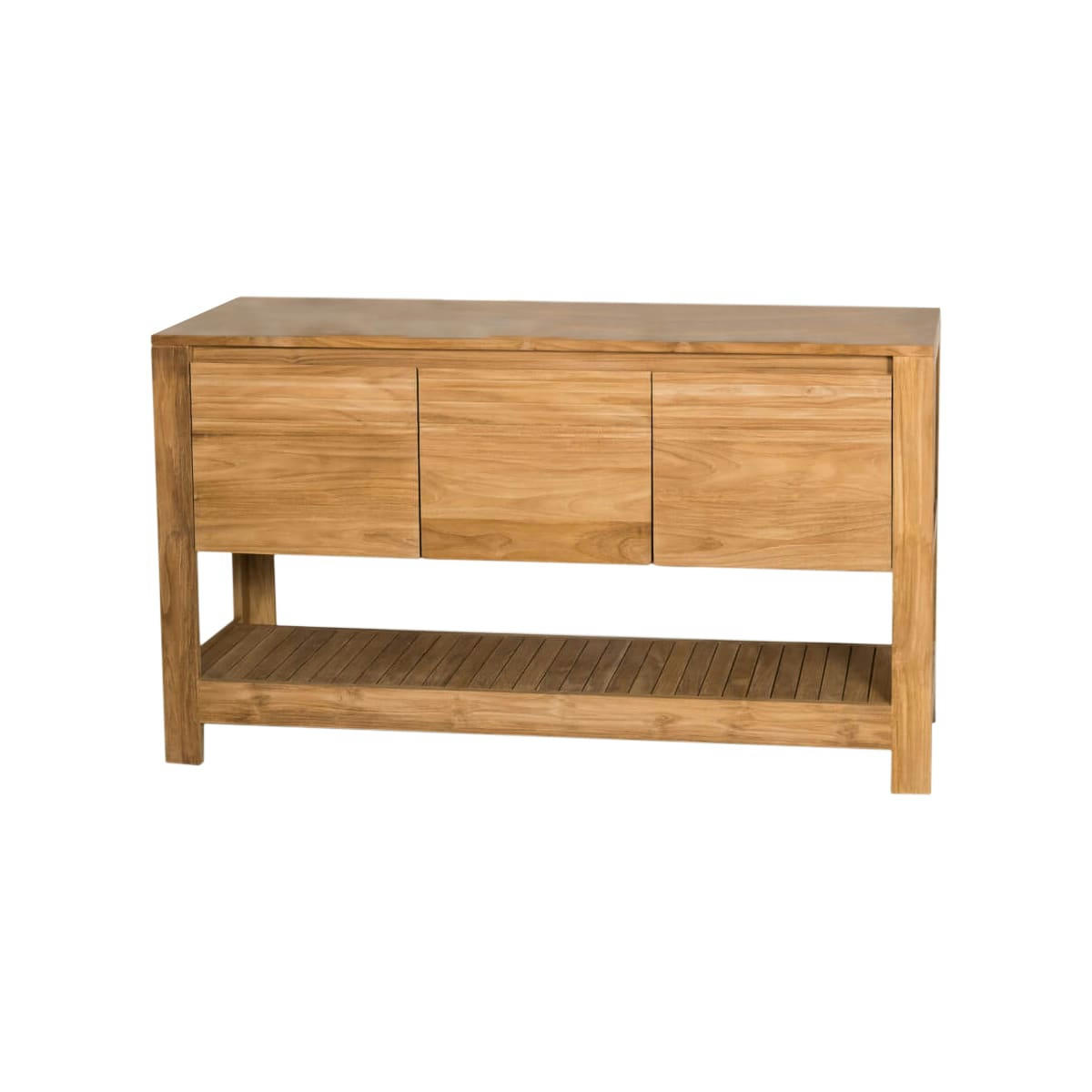 - Meuble salle de bain en teck 3 portes L140cm