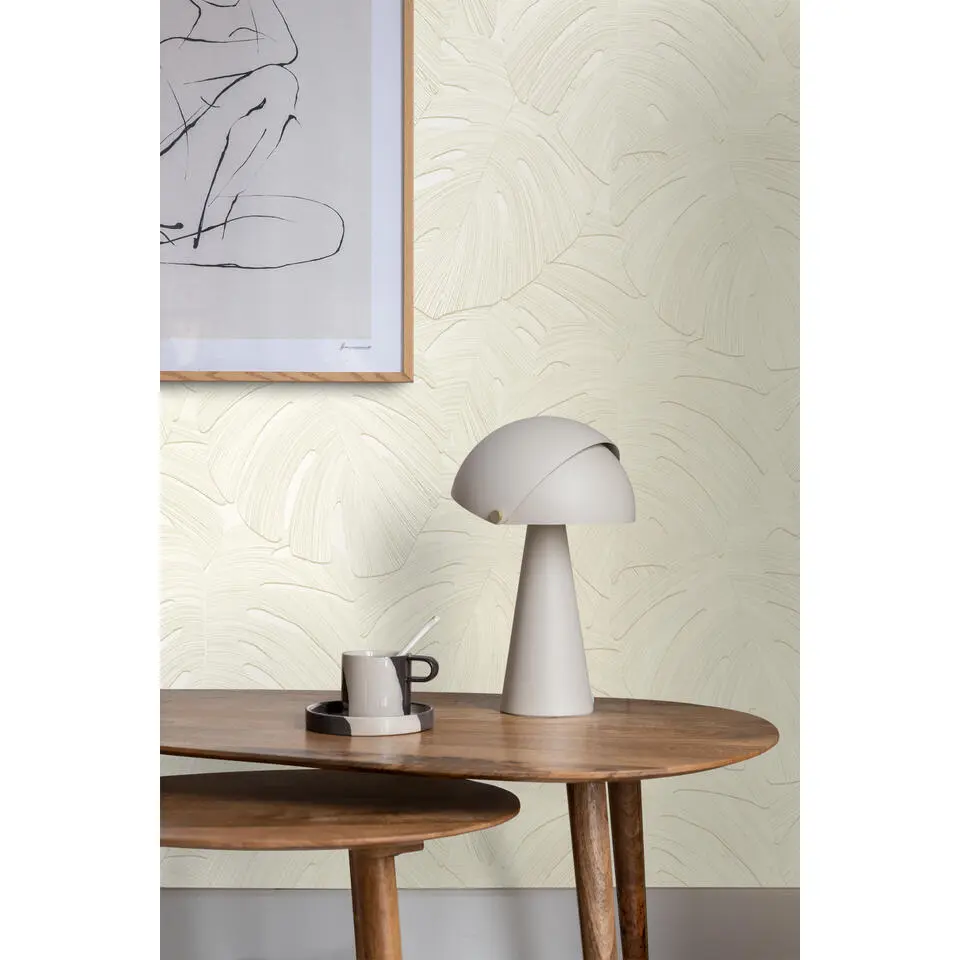 Origin Wallcoverings behang tropische bladeren lichtbeige - 53 cm x 10.05 m
