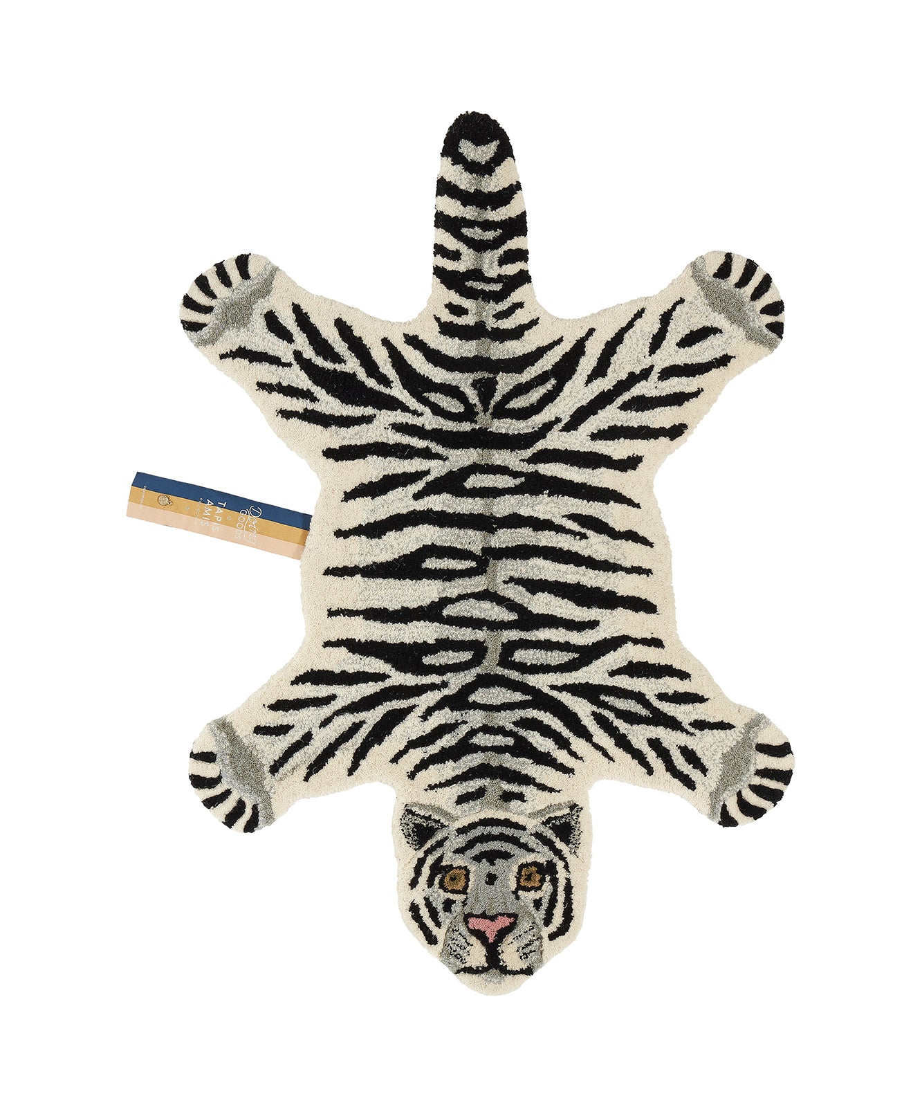 Doing Goods Snowy Tijger Vloerkleed - Klein 93 x 63 x 2 cm - 100% wol