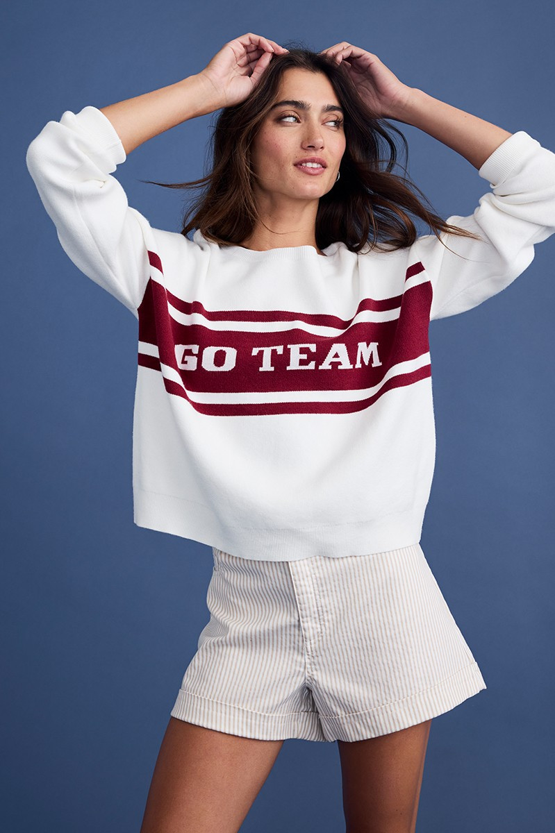 Go Team Pullover Sweater