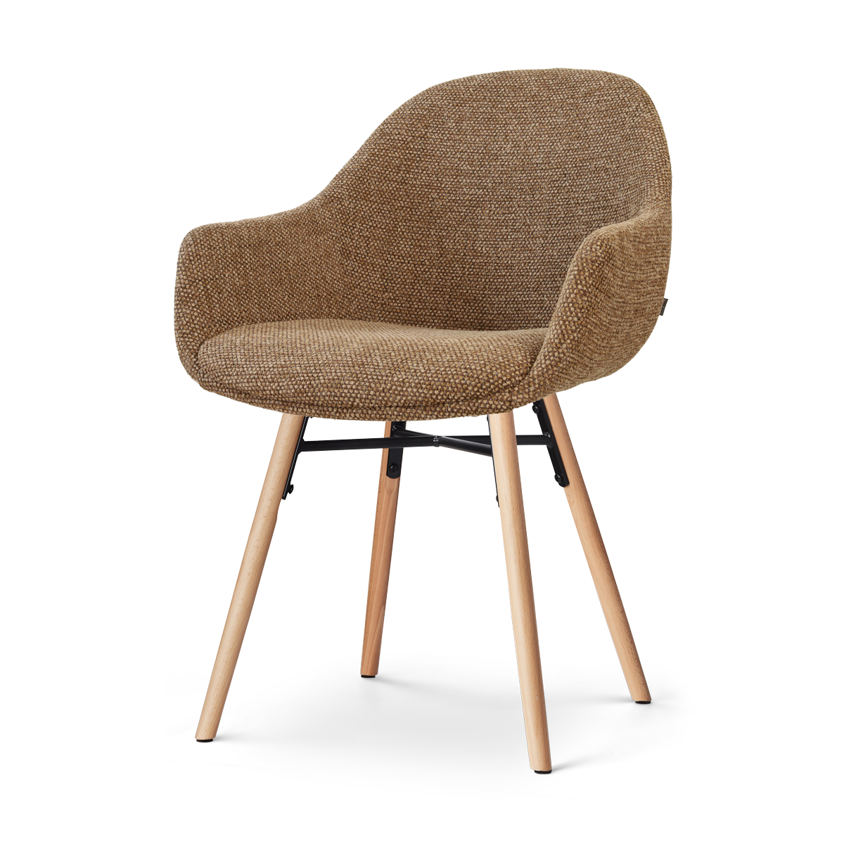 Nolon Nena-Mae eetkamerstoel bruin blend - houten onderstel