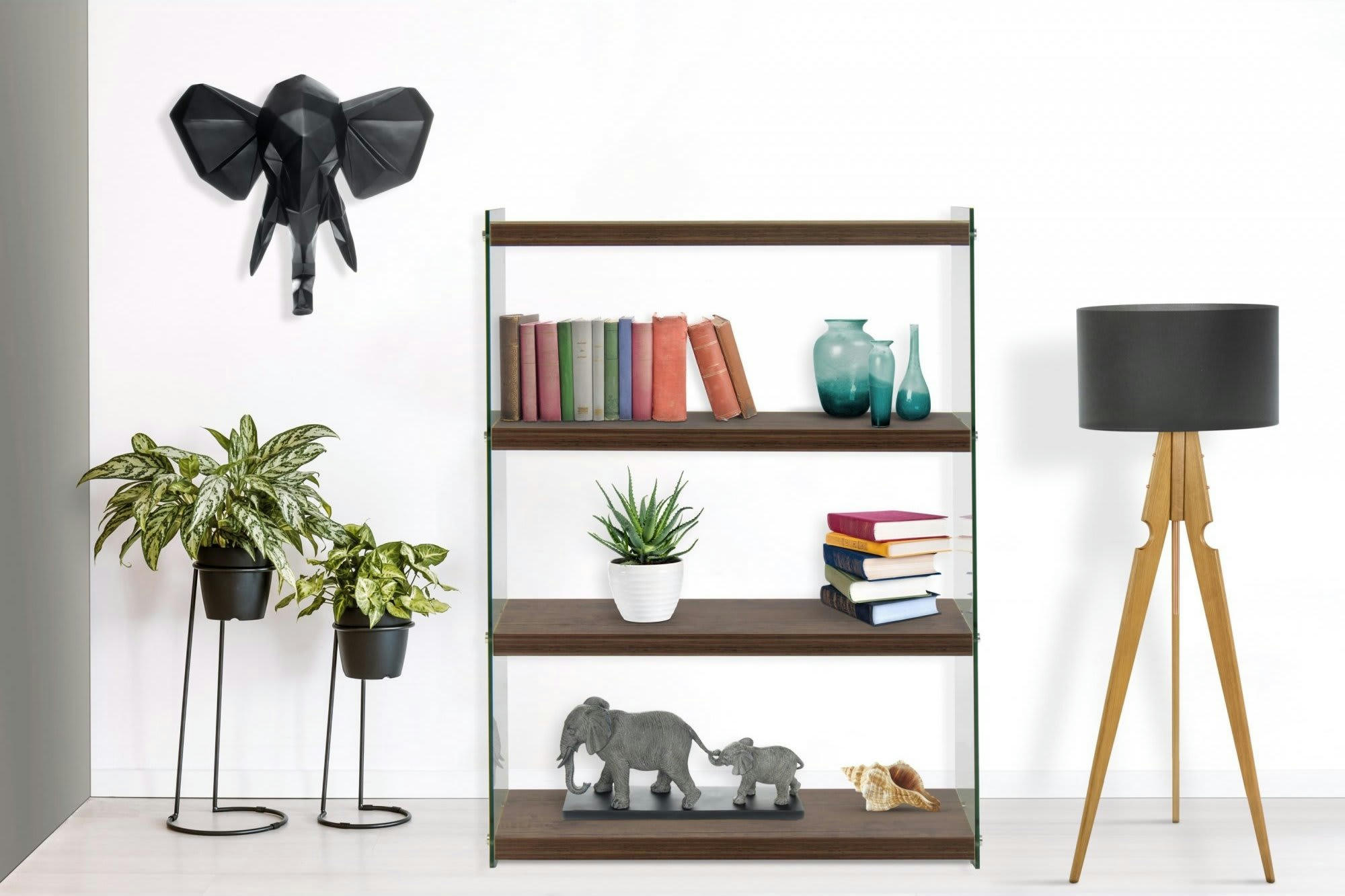 ELEMENTARY - Etagère Verre Marron