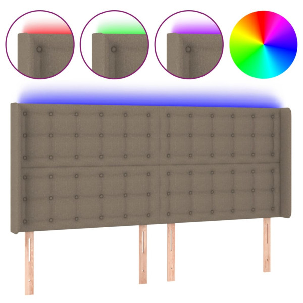 VidaXL Zagłówek do łóżka z LED taupe