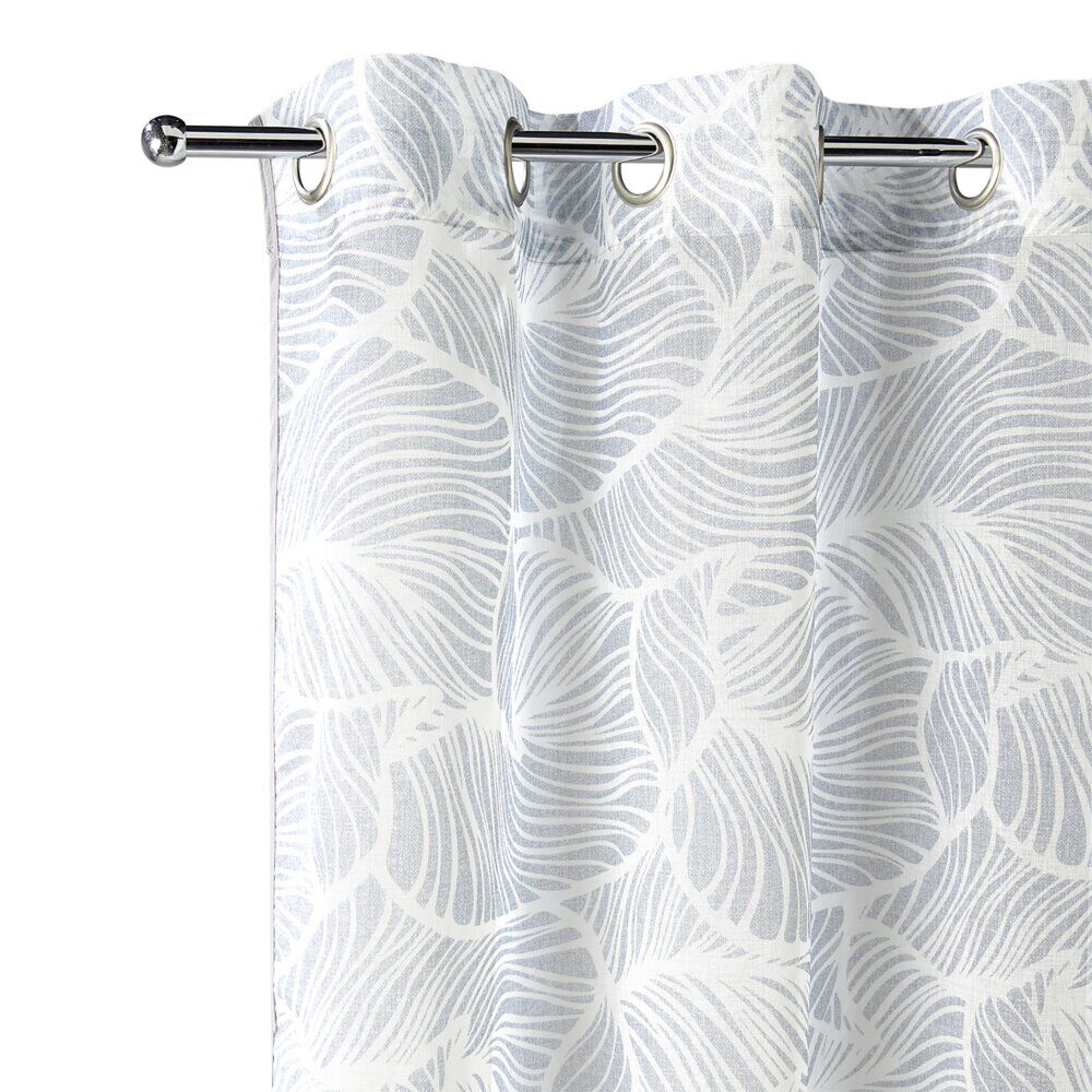Voilage motif imprimé 140x240cm avec anneaux (2 modèles)