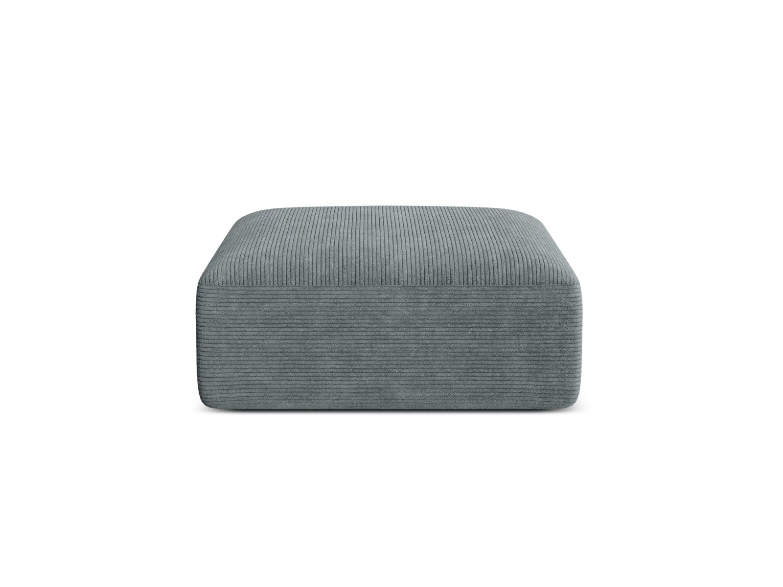 Cosmopolitan Design Poef Campi ribfluwelen donkergrijs - 90x90x40cm