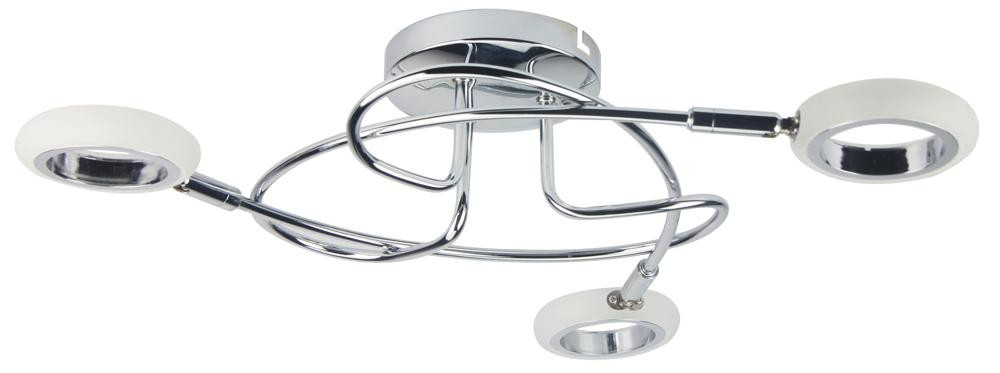 Lampa sufitowa AURELION chromowana biała LED 3x4W 3000K 960lm Candellux