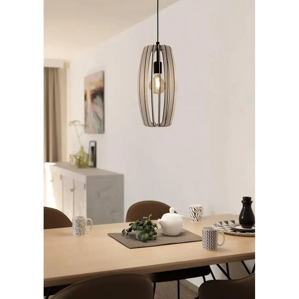 EGLO Bajazzara Hanglamp - E27 - 26 cm - Zwart