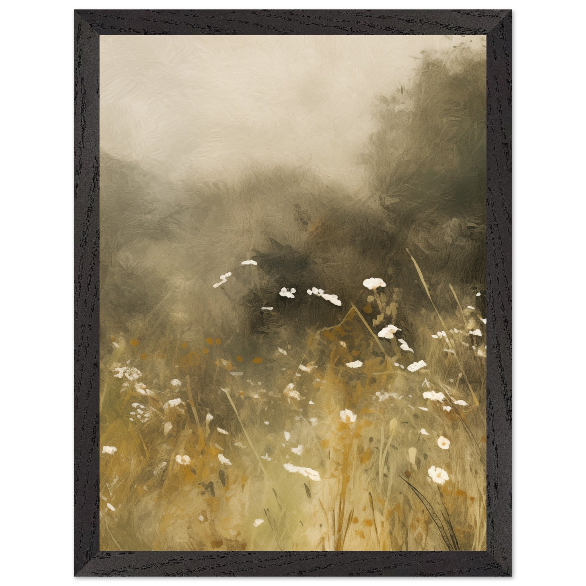 Artfulprints Poster met Lijst Abstract - Floral essence  - 30x40 cm - Groen