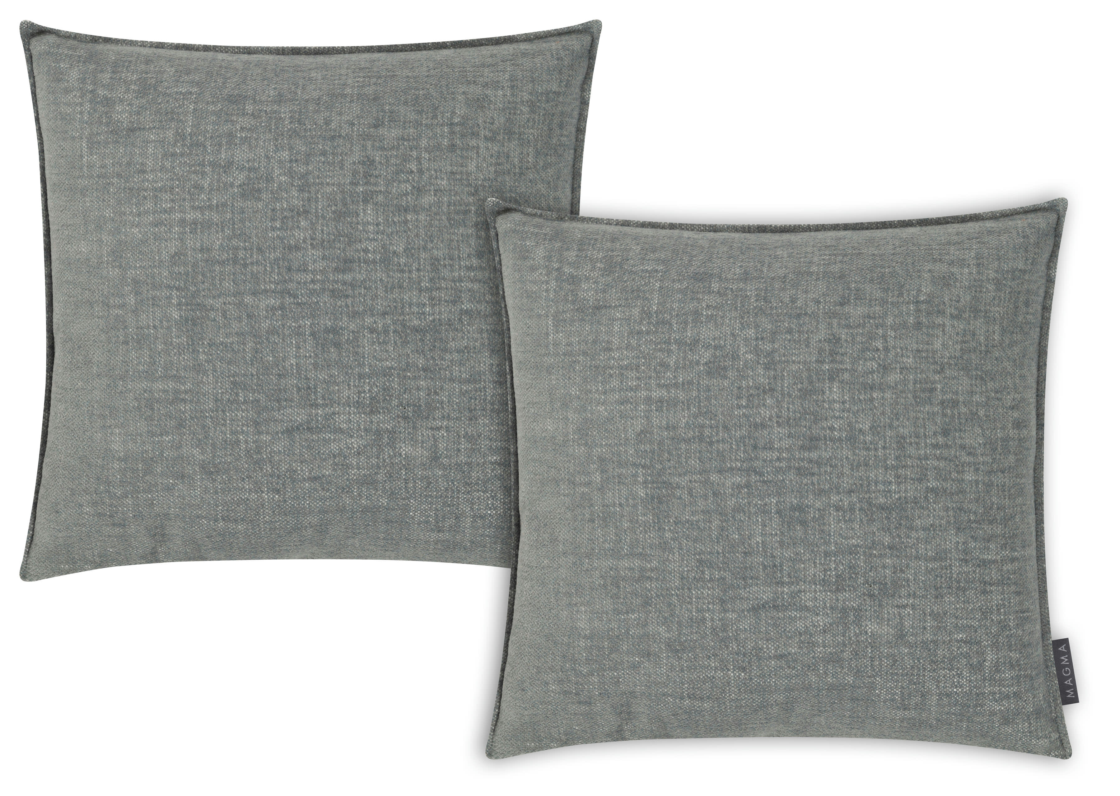 SMOOTHY - Housse de coussin chiné duveteux pétrole polyester- Lot de 2 - 45x45