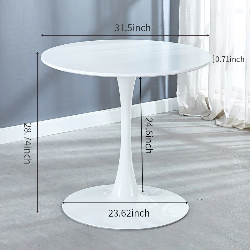 1+4,5pieces dining set, Table metal leg Mid-century Dining Table for 4-6 people With Mdf Table Top