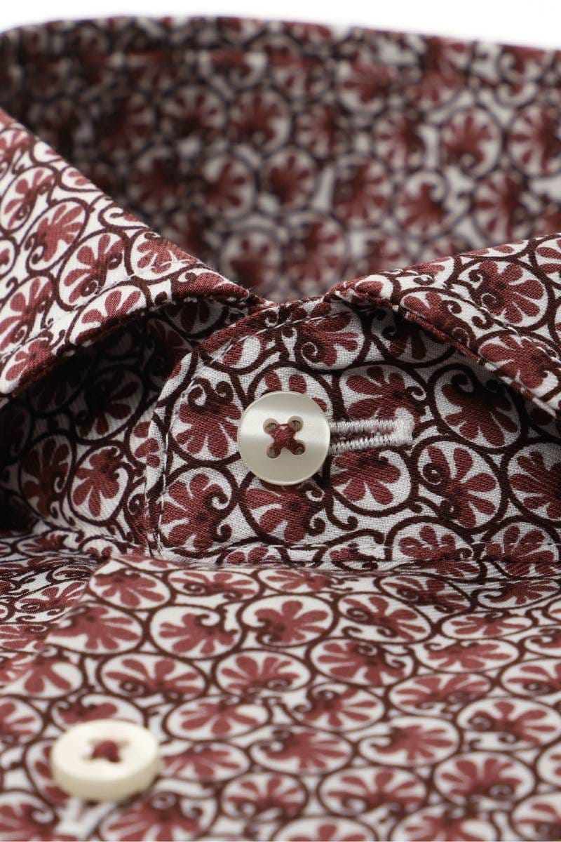ETERNA Modern Fit Hemd chianti, Bedruckt