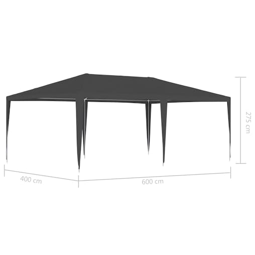 NNEVL Professional Party Tent 4x6 m Anthracite 90 g/m&sup2;