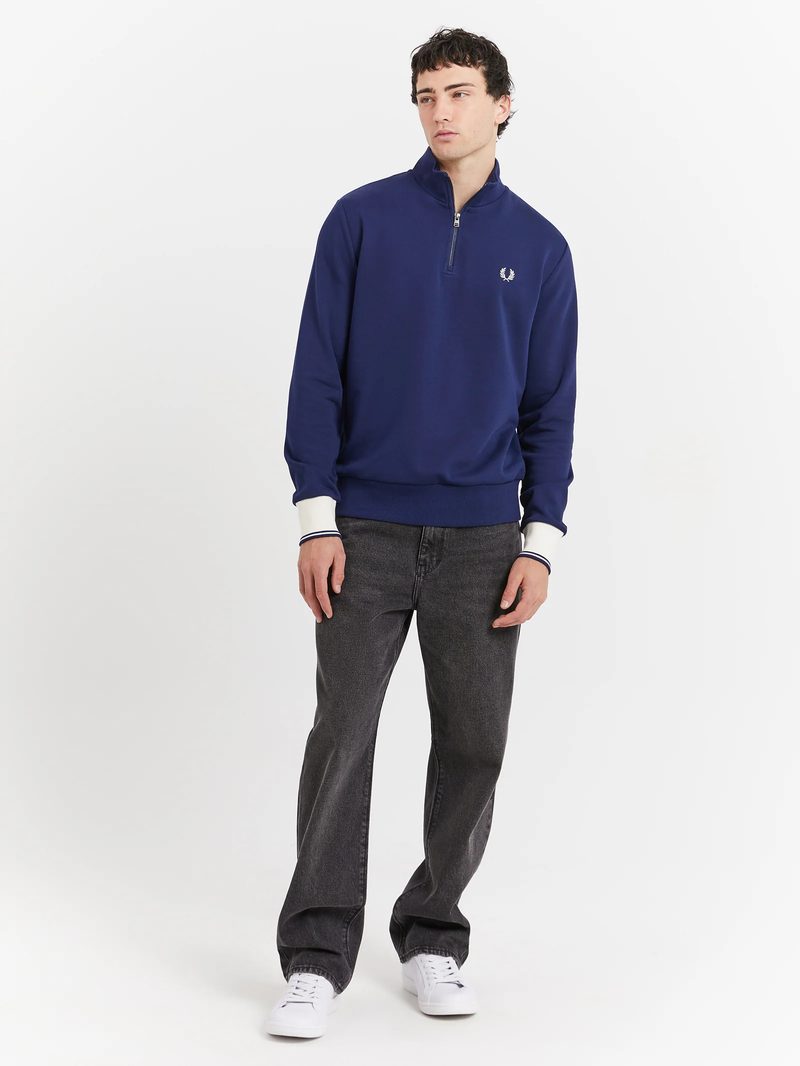 Contrast Cuff Laurel Half Zip