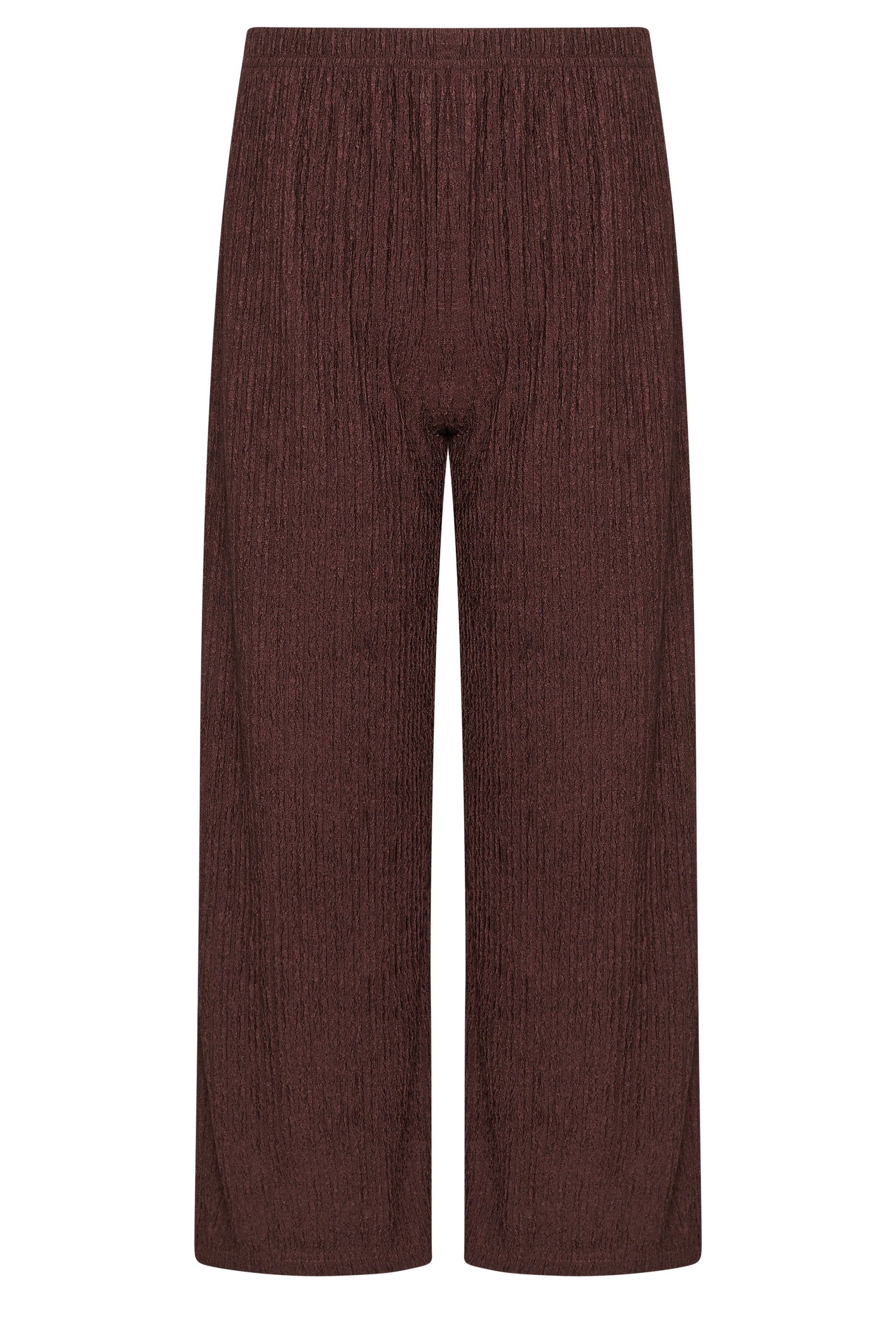 M&Co Petite Textured Wide Leg Trousers