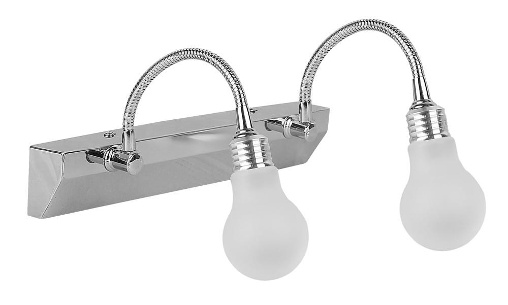 Led LAMPA acrylic kinkiet 2x2w led chrom biały