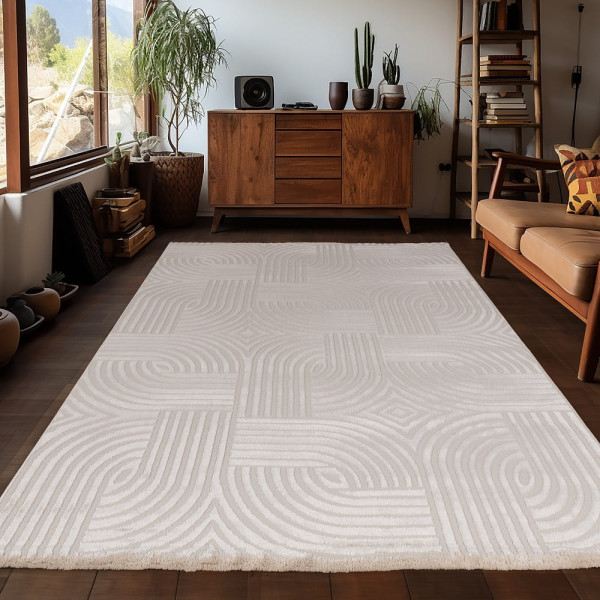 Dywan nowoczesny 3D Sahara Iluzja beżowy 120 cm x 170 cm