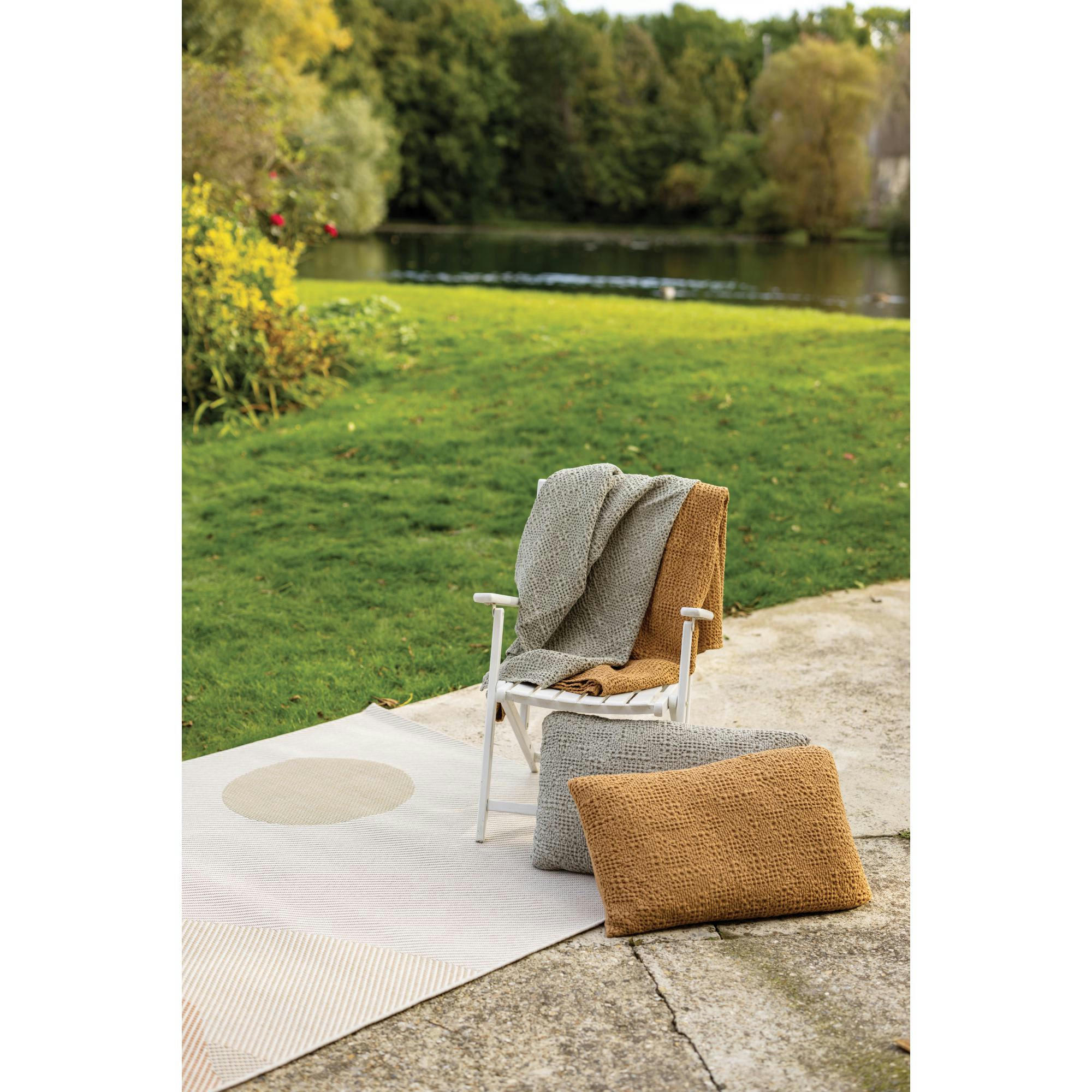 TANA - Plaid stonewashed  en coton pinede 140 x 200