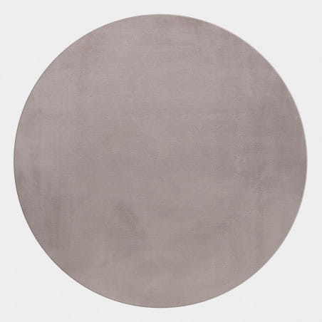 Dywan pluszowy Pouffy beżowy 120 cm x 120 cmkoło