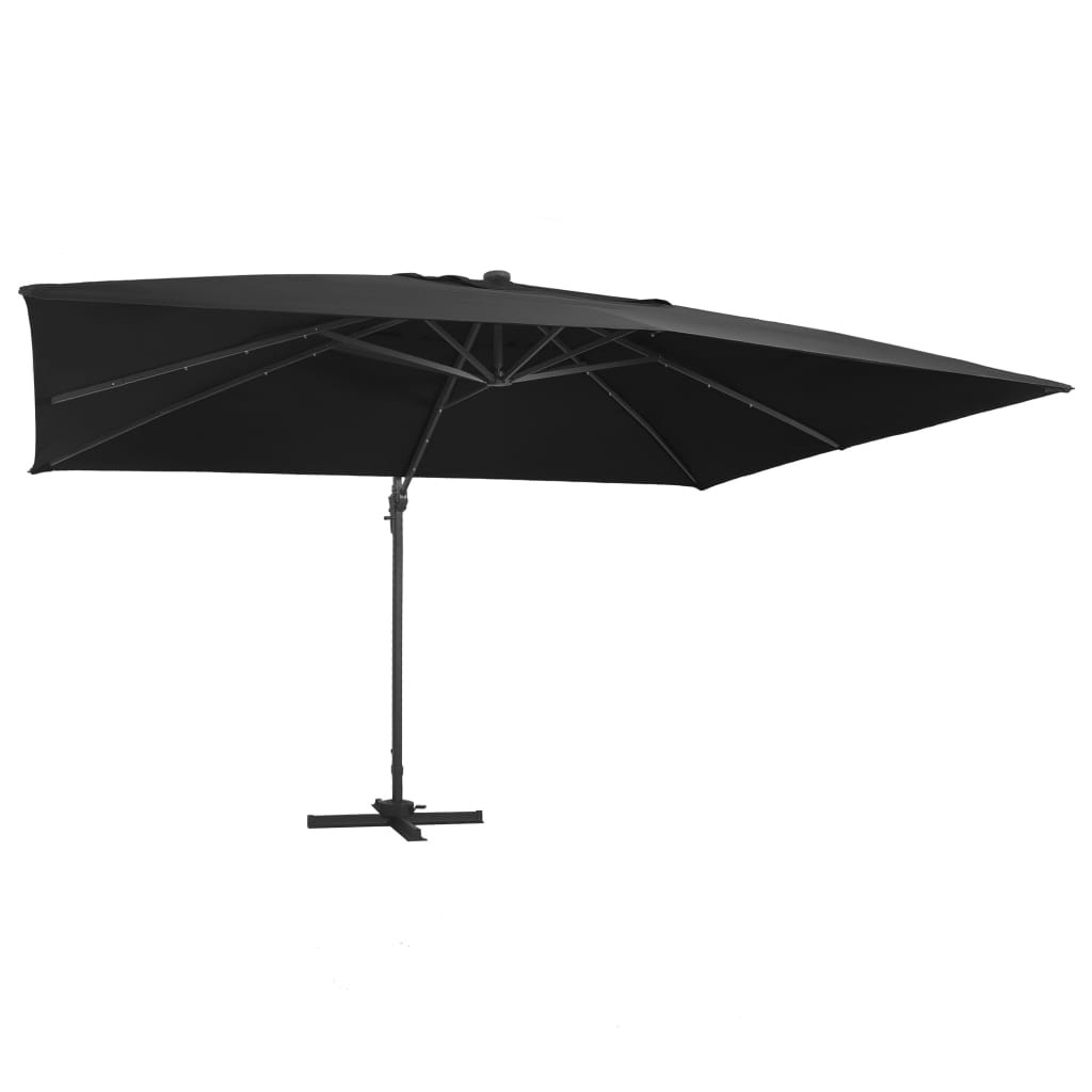 Parasol ogrodowy Czarny 400 x 300 cm (7 x 5 cm) vidaXL