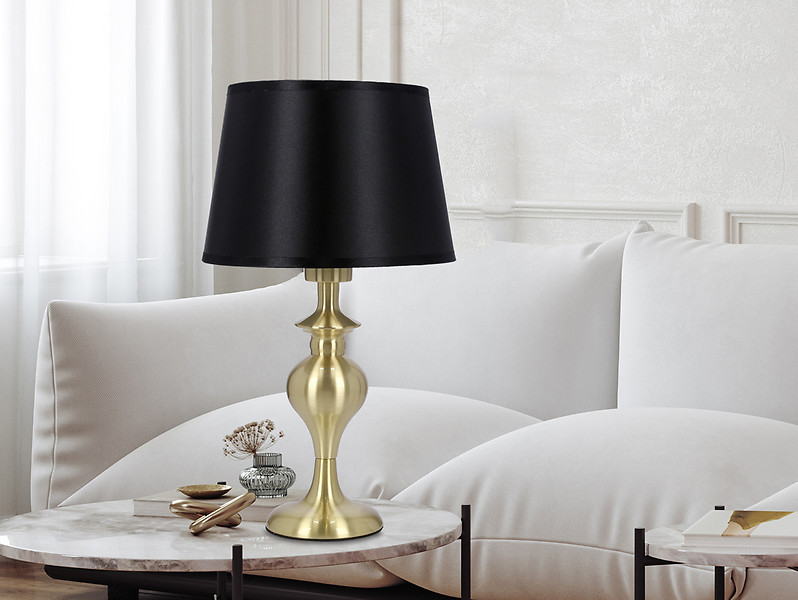 Lampa stołowa Prima metalowa złota