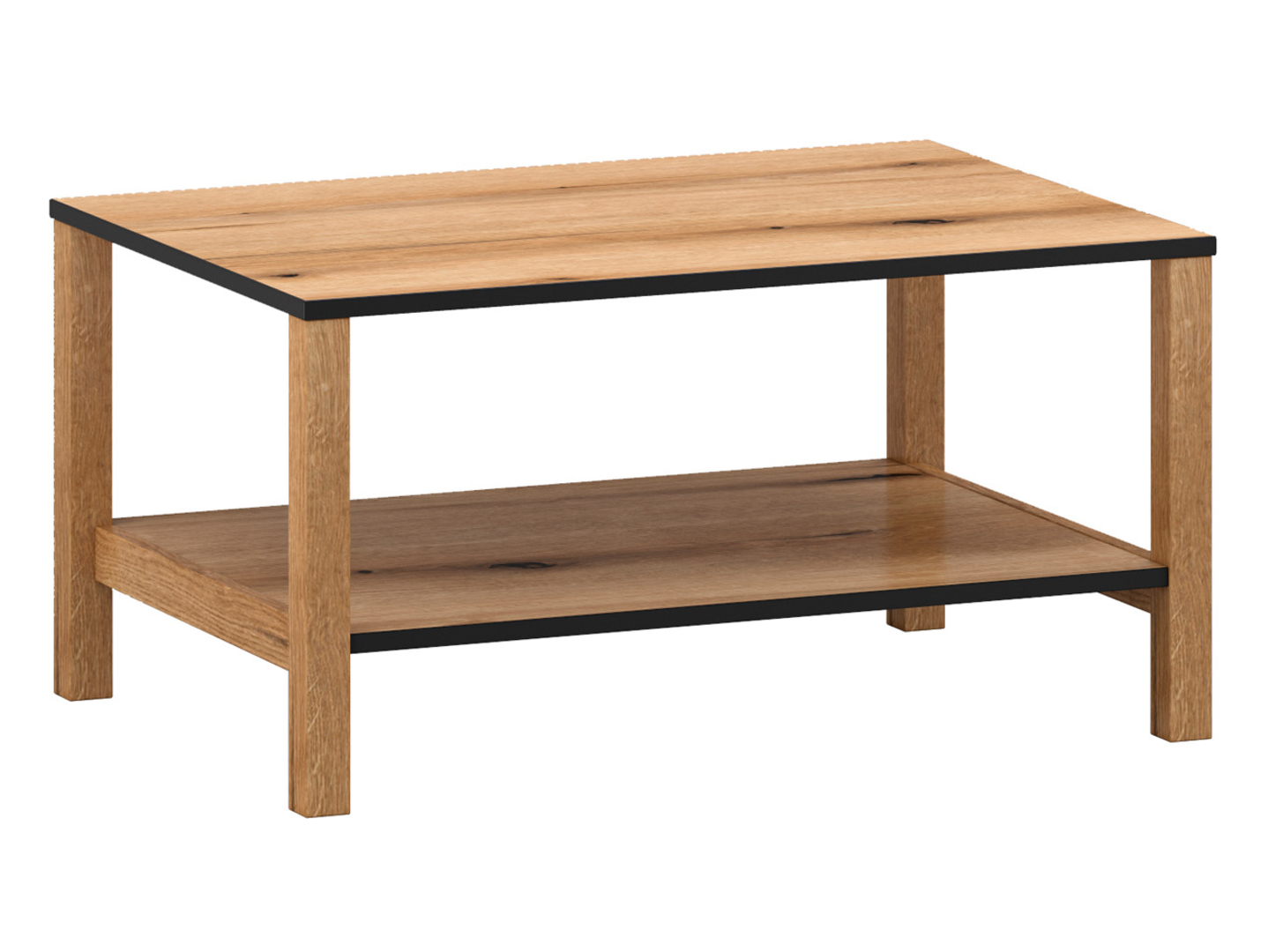 Stolik Bellano 80 cm dąb evok/czarny