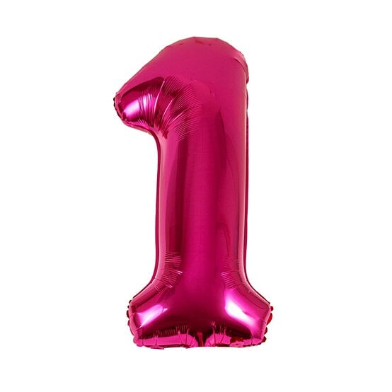 Extra Large Pink Foil Number 1 Balloon