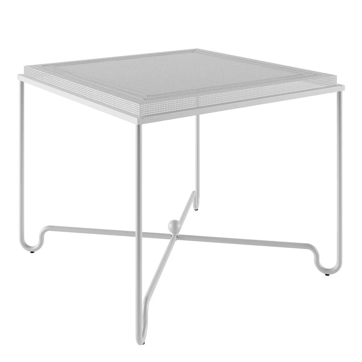 Gubi - Tropique Outdoor Esstisch, 90 x 90 cm, mattweiß