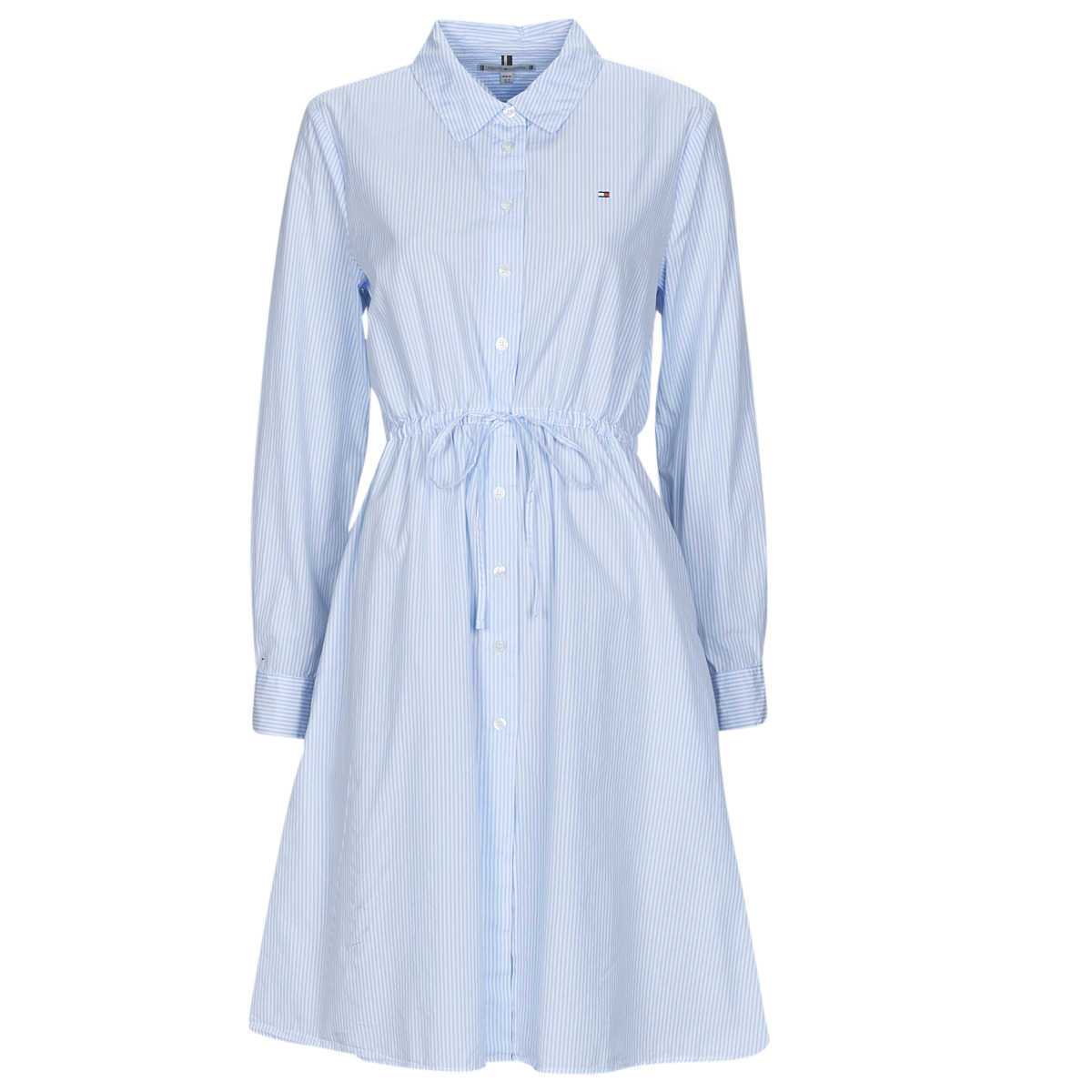 Tommy Hilfiger - ITHAKA KNEE SHIRT-DRESS LS - White / Blue