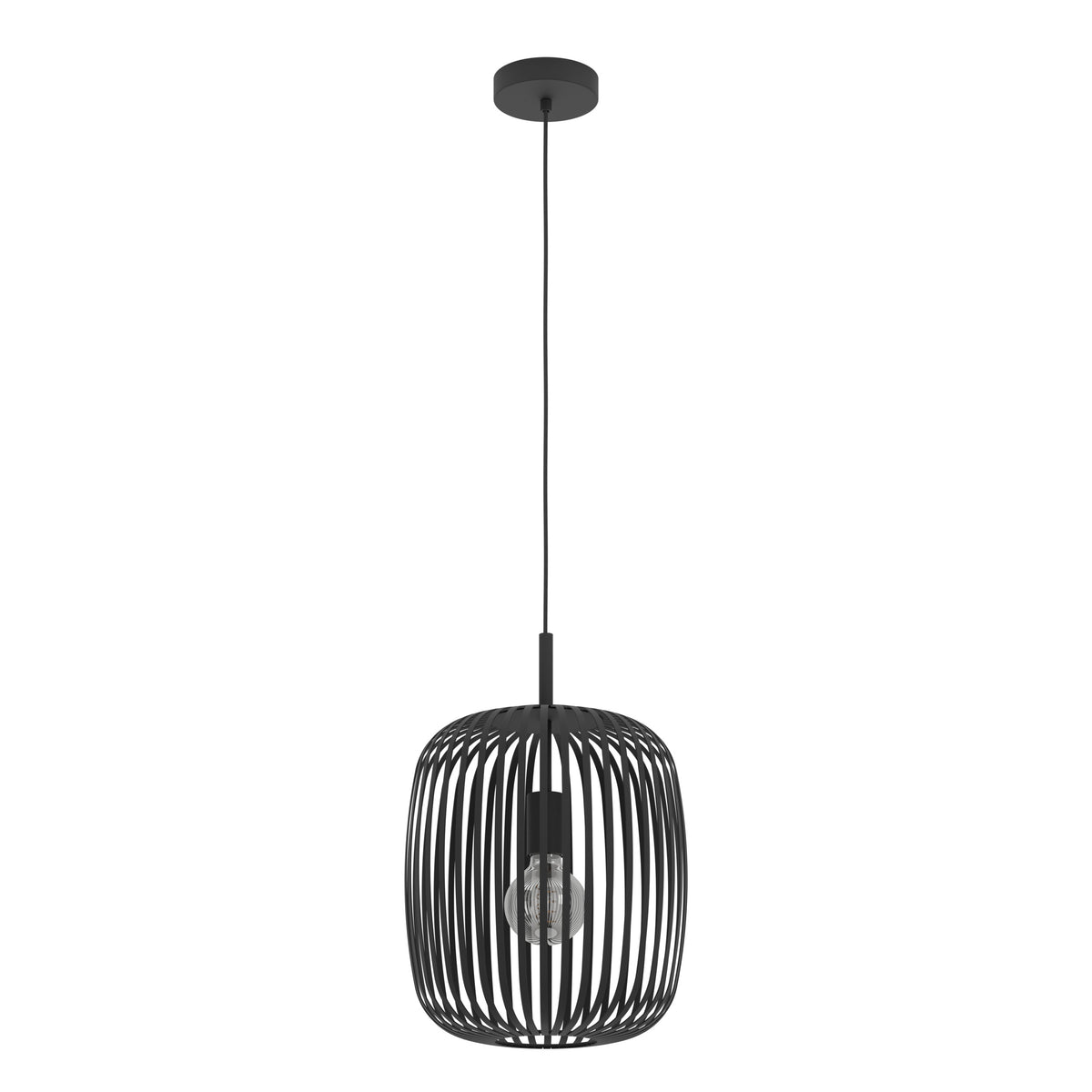 EGLO hanglamp Romazzina - e27 - ø 32,5 cm - zwart/geelkoper