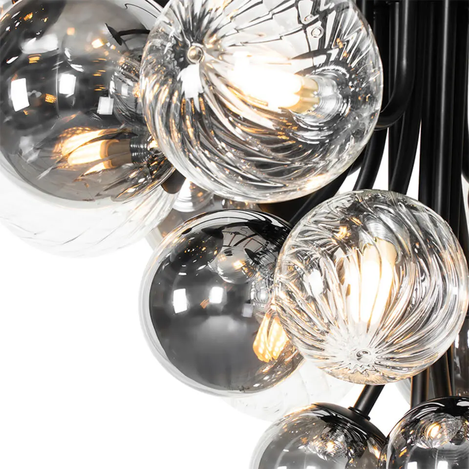 Qazqa hanglamp bonnie zwart g9