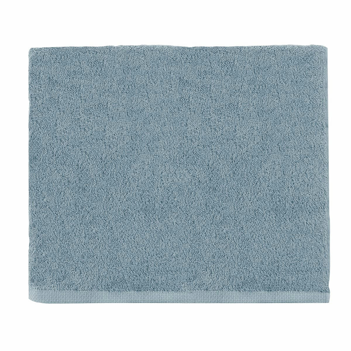 AQUA - Serviette invité unie en coton bleu Baltique 30x50