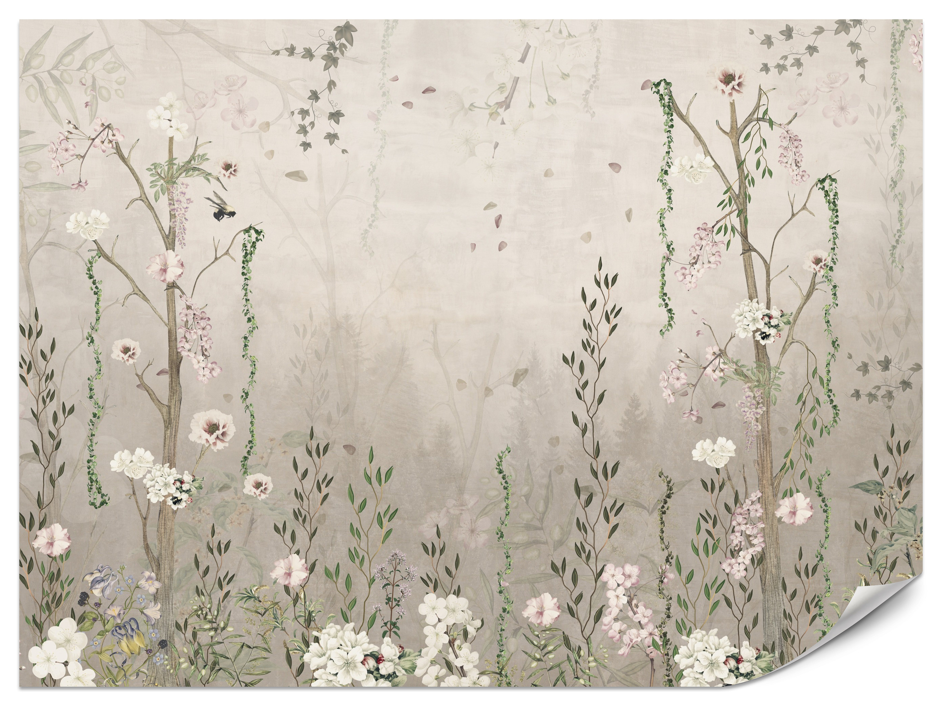 Fototapeta Kwiaty w stylu vintage 100x70cm