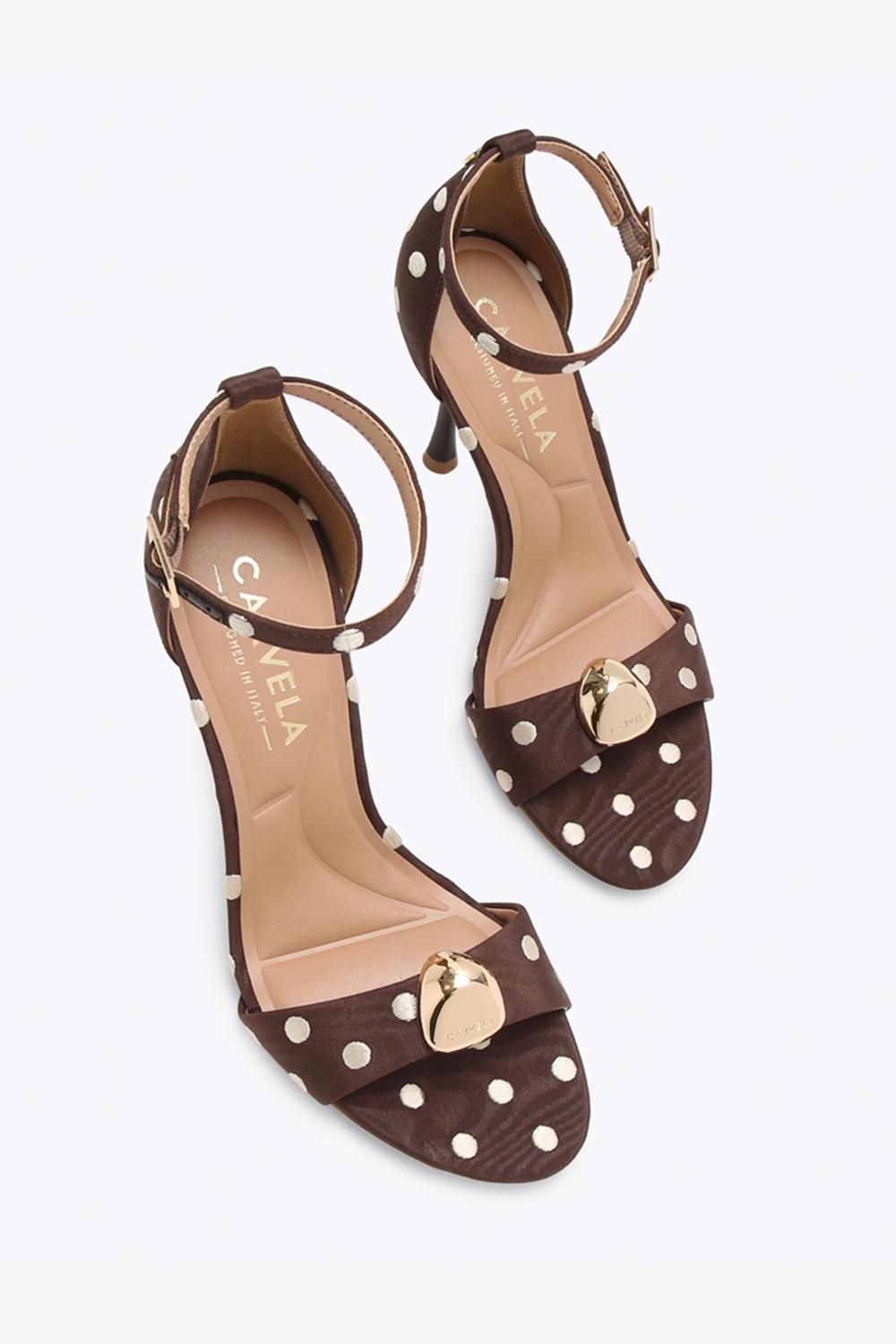Carvela Incanto Sandal Polka' Fabric Heels