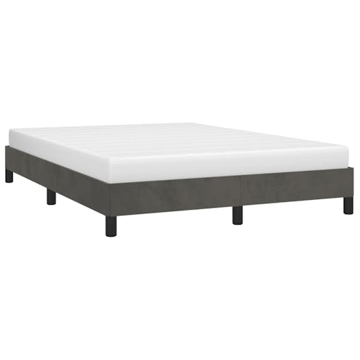 NNEVL Bed Frame Dark Grey 153x203 cm Queen Velvet