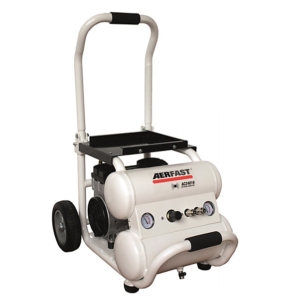 Compresseur silencieux sans huile AERFAST AC24016 AFN0022 - 1500 W, cuve 16 L, 2 sorties d'air
