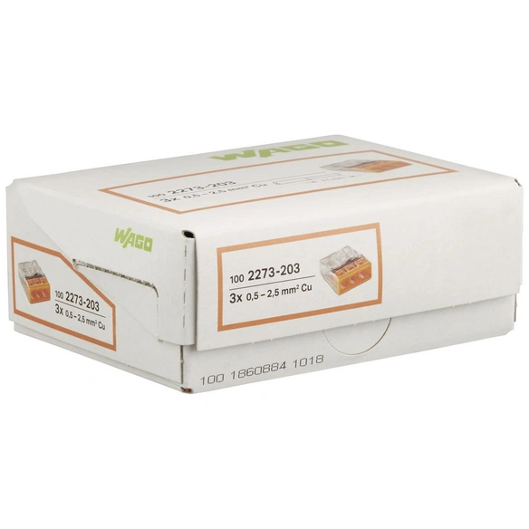 Klemme, COMPACT, Kunststoff, Orange, Leiter mit Querschnitt 0,5 – 2,5 mm²
