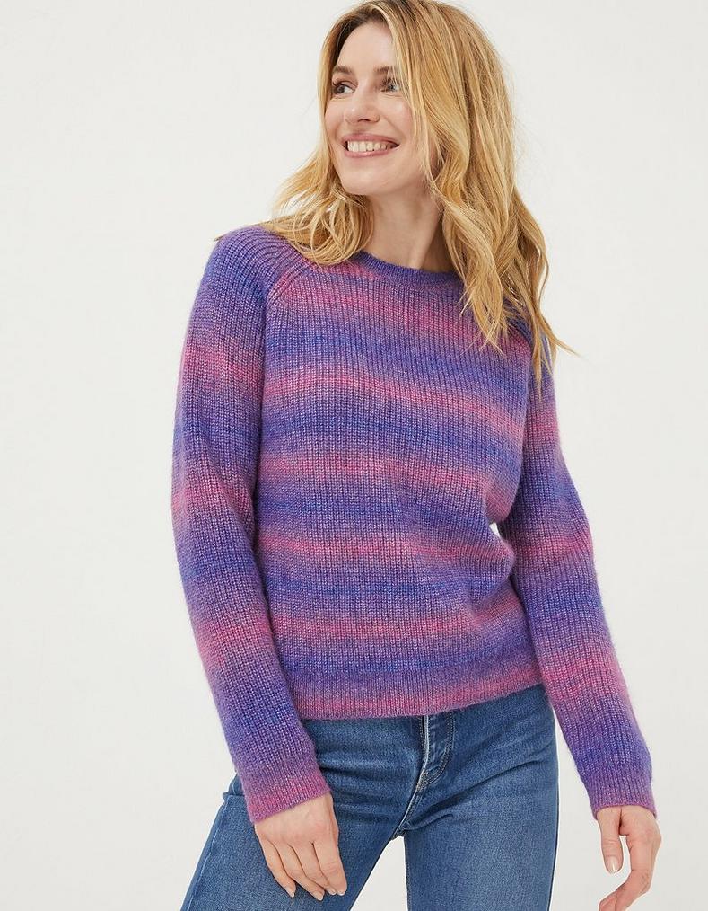 Ombre Stripe Crew Jumper