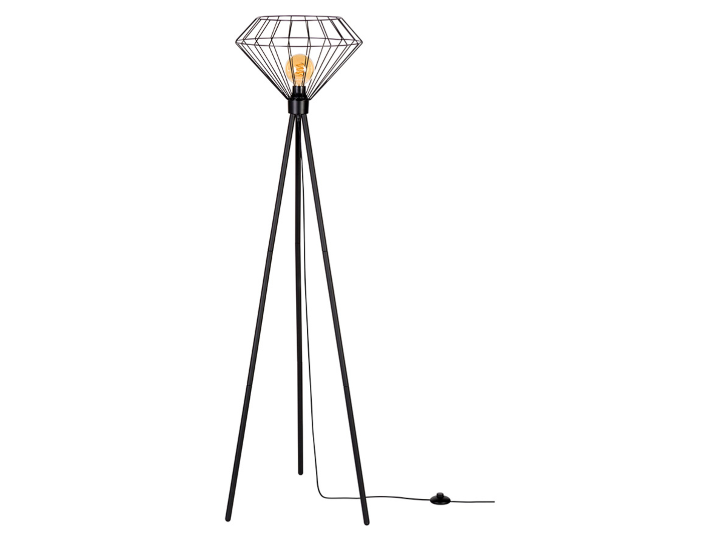 Lampa podłogowa Raquelle 50 cm metalowa czarna