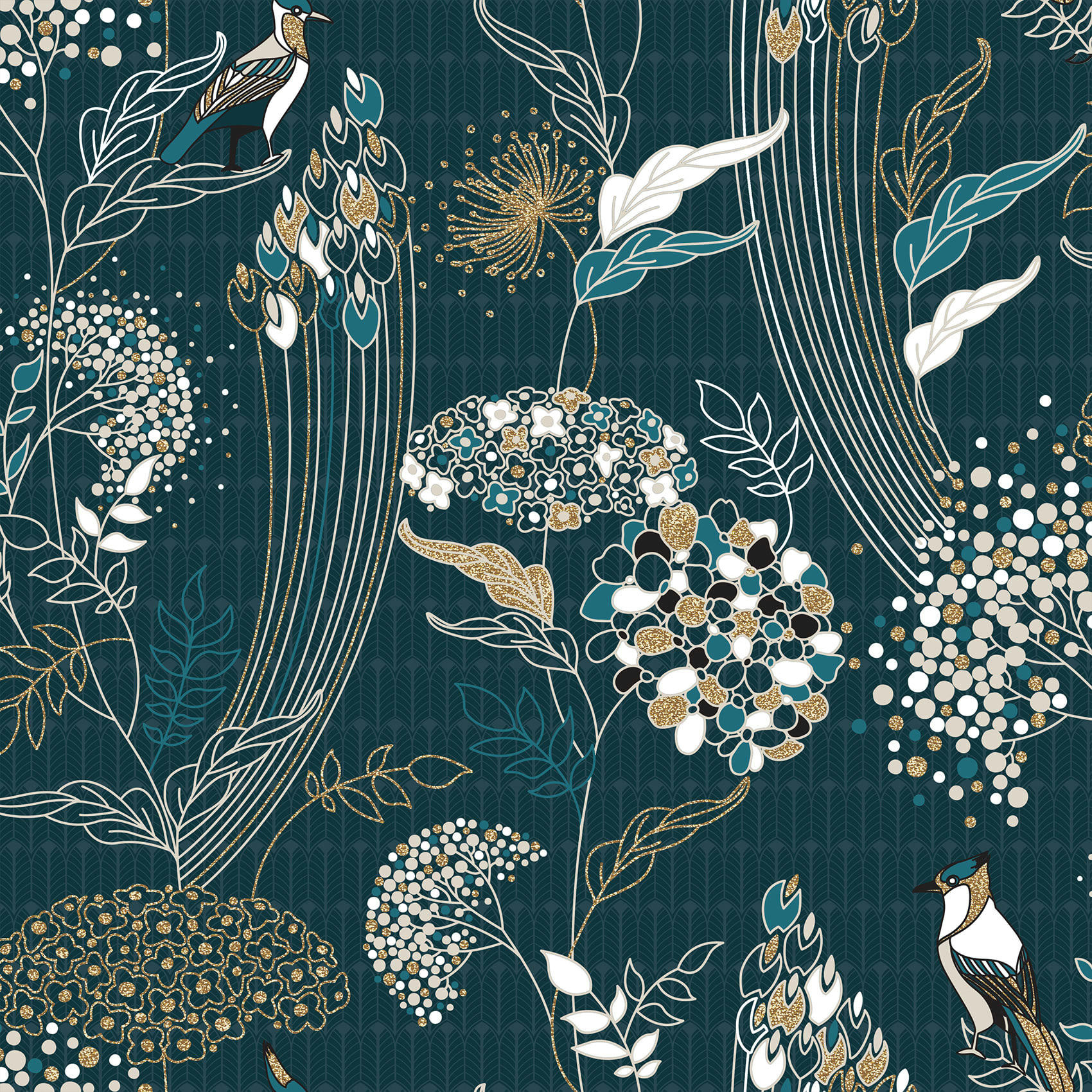 - Parure de lit imprimé végétal coton bleu 220 x 240