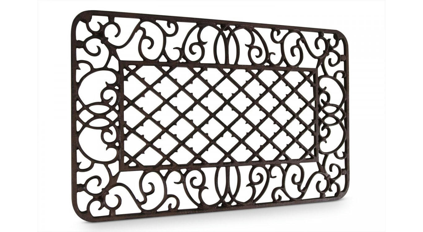 - Paillasson Rectangulaire Fonte Marron 66,5x41,56x2cm