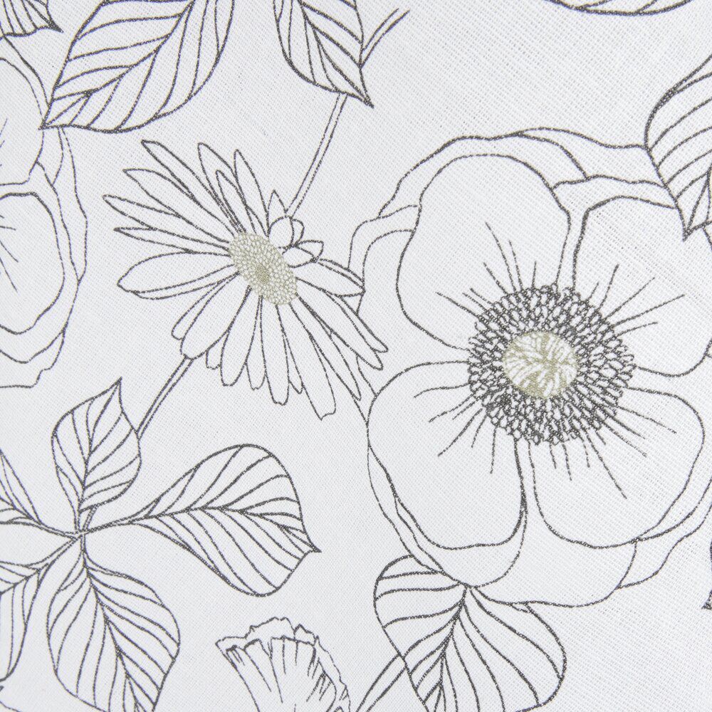 Torchon x2 coton beige motif végétal 45x65cm