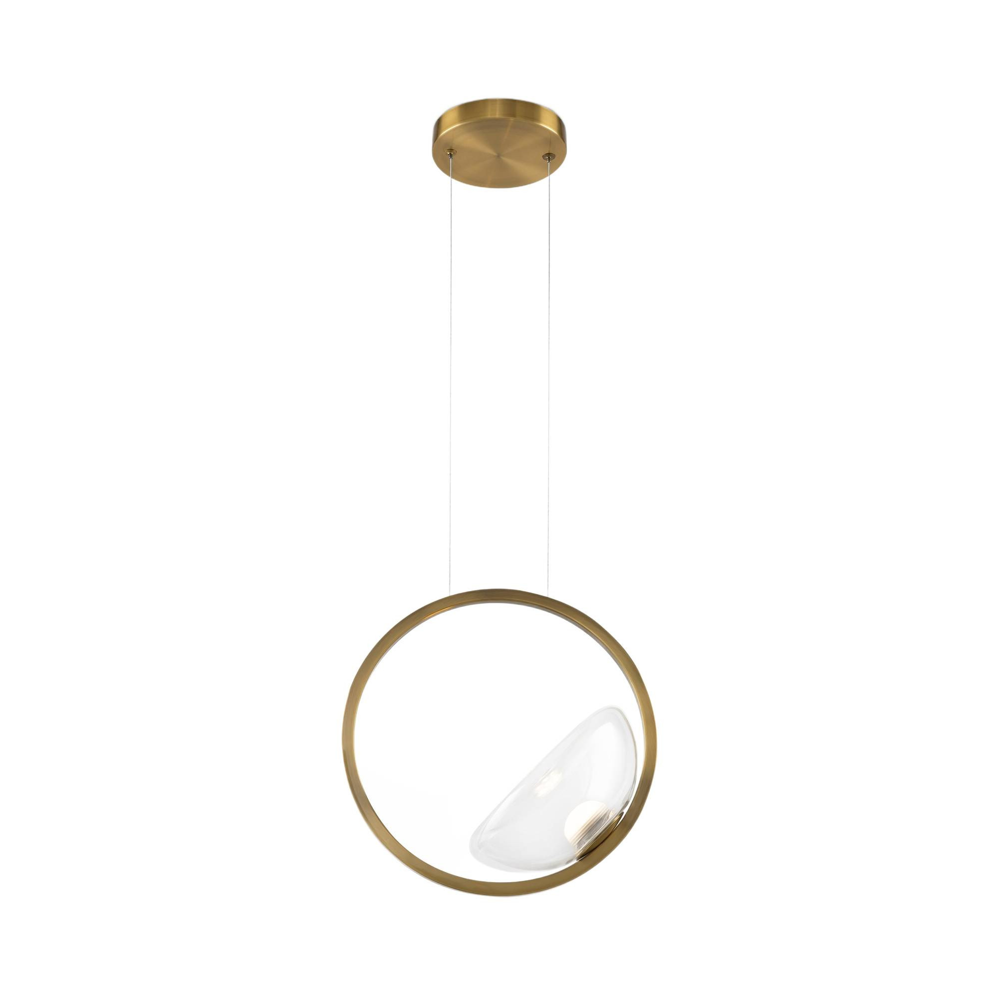 Lampa wisząca LUNARE mosiężno-złota LED 1x5W Ciepła biel 450lm Maytoni