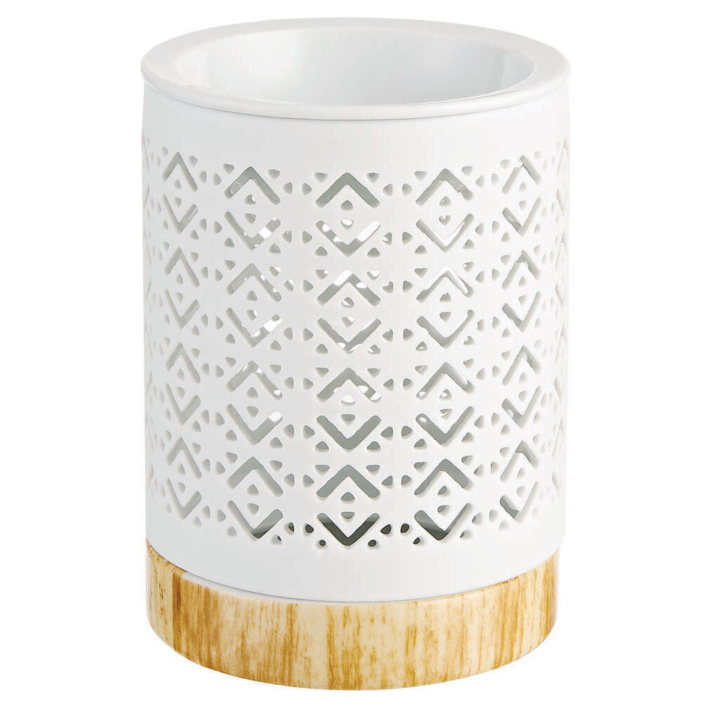 Br&ucirc;le parfum Mességué socle effet bois blanc et marron