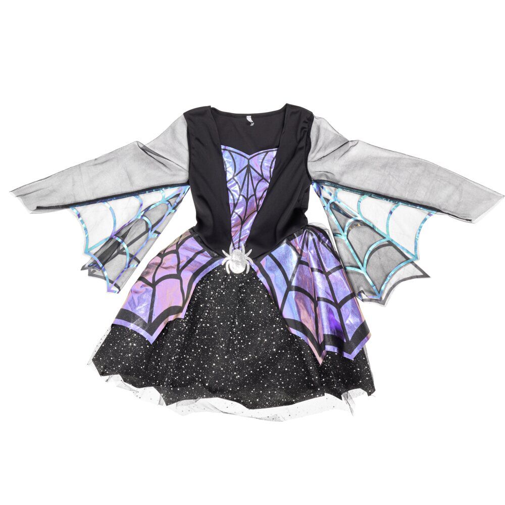Déguisement enfant fille Halloween chauve-souris polyester violet 11/14ans