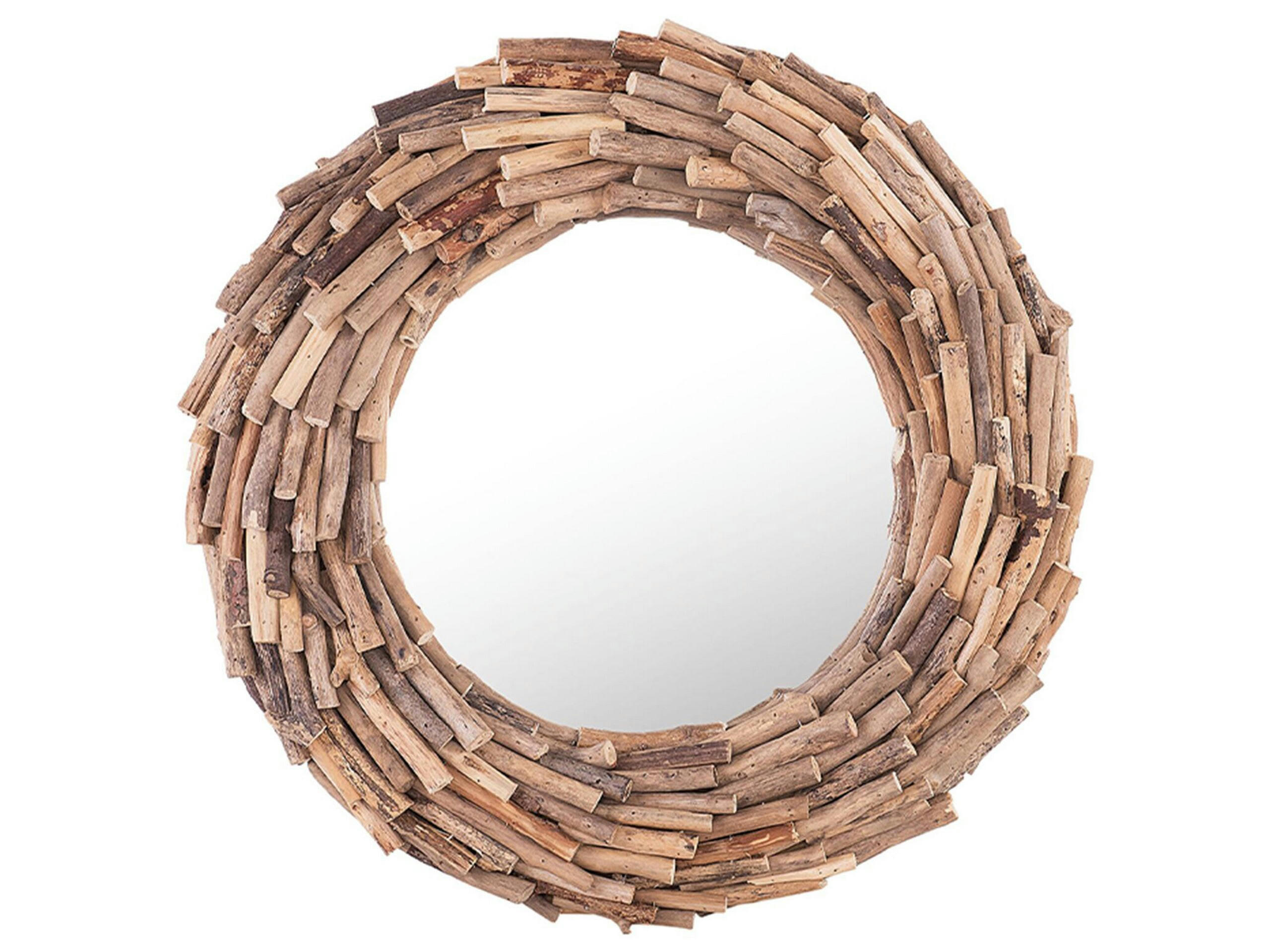 KAYENTA - Miroir en bois solide bois clair 56x56