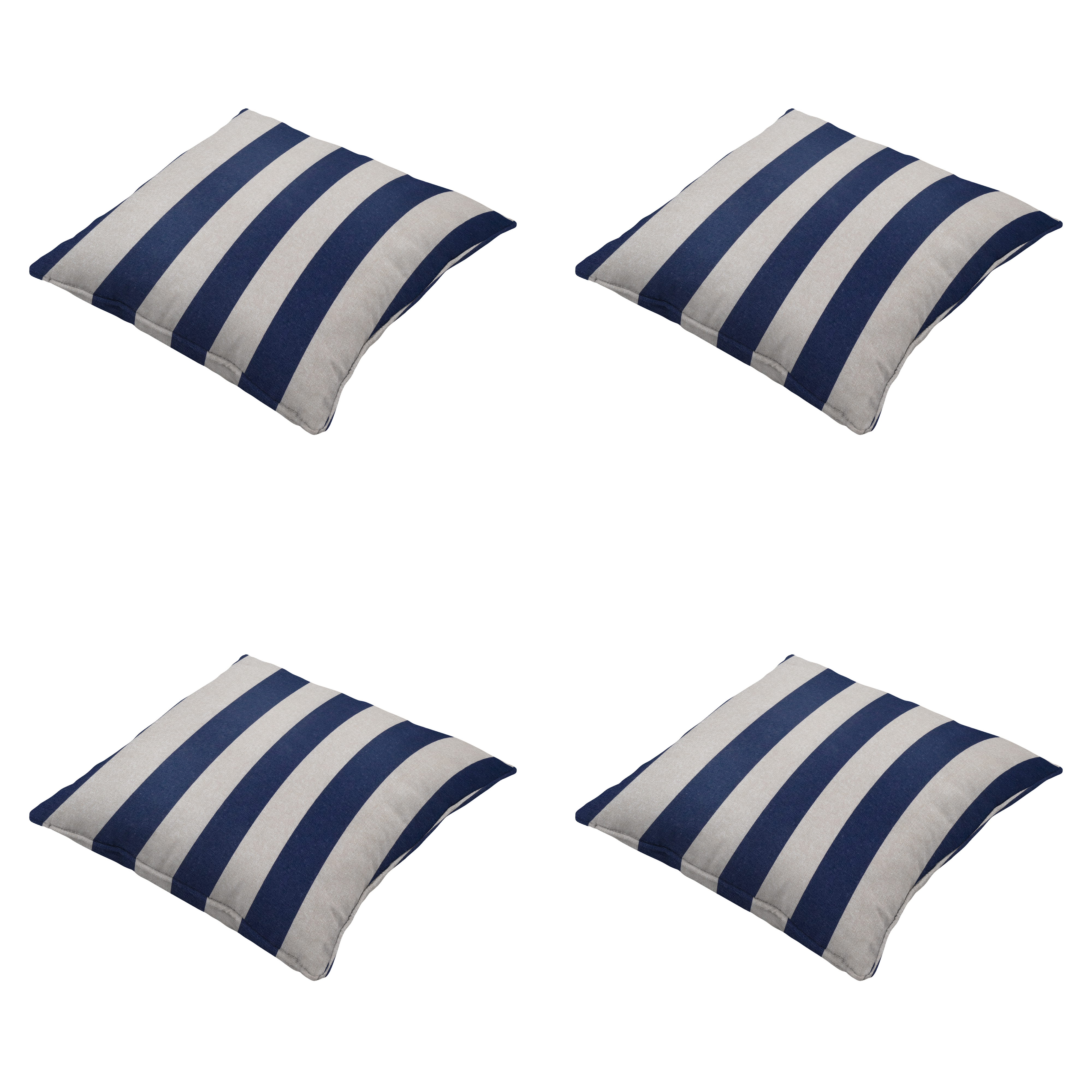 Madison sierkussen Amora - blauw - 50x50x10cm - set van 4