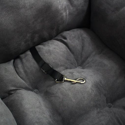 SOGA 2X Grey Pet Car Seat Sofa Safety Soft Padded Portable Travel Carrier Bed